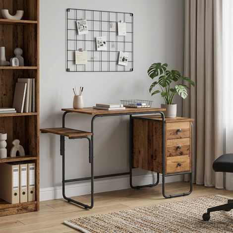 vidaXL Desk with Storage Old Wood 120 x 50 x 75 cm (1/5)