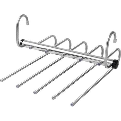 Magischer Faltkleiderbügel für Hosen, Edelstahl, platzsparend, Kleiderorganizer für Jeans und Hosen. (1/5)