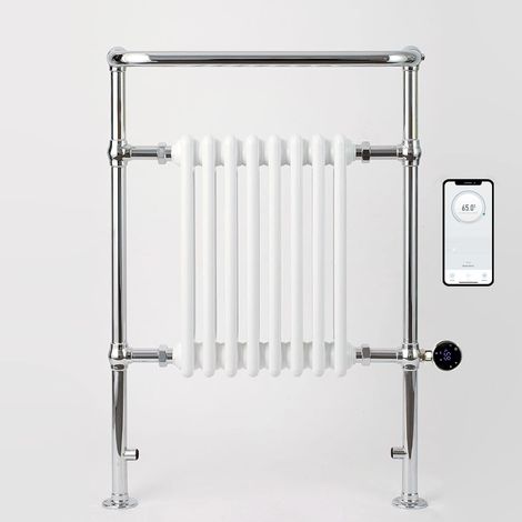 Windsor Traditional WiFi Smart Electric Column Towel Radiator 963x673mm