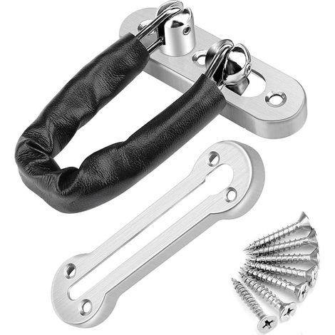 Chaîne de Sécurité Chaîne de Porte en Acier Inoxydable , Chaîne de Protection de Serrure de Porte Loquet Porte pour Famille Hôtel Appartement (1/5)