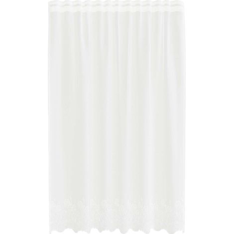 Maison Exclusive - Spitzenvorhang mit Vorhängen Floral Weiß 240 x