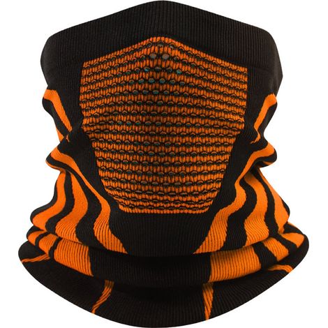 DigitalLAB-Cache-cou, écharpe homme, cache-cou respirant pour le sport, cache-cou chaud, cagoule de ski coupe-vent adaptée au cyclisme, au VTT et à la course à pied, orange. (1/5)