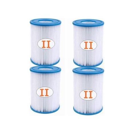 FENOPLASTICALot de 4 cartouches filtrantes type II pour piscine – Hauteur 135mm – Diamètre 104mm – Papier ABS polyester – Compatible modèles 58094 (1/5)