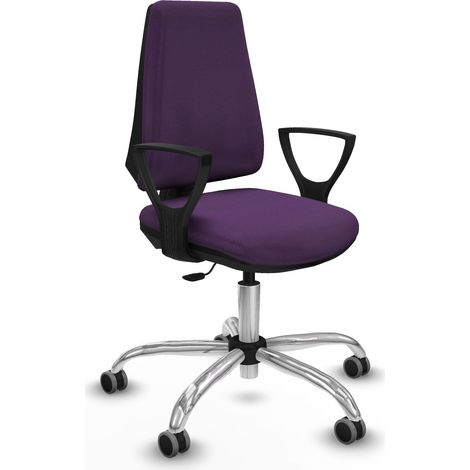 Elche CP bali morado brazos fijos base cromada ruedas engomadas 65mm