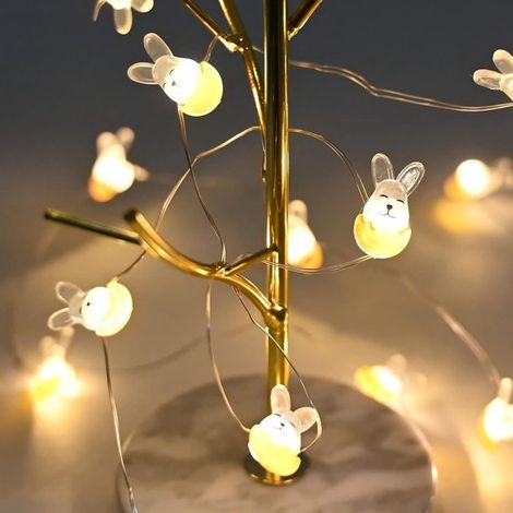 Chaîne lumineuse extérieure - blanc - chaîne lumineuse intérieure - chaîne lumineuse de jardin - chaîne lumineuse à batterie - décoration - 1 pièce (1/5)