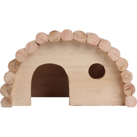 Gemütliches Hamsterhaus aus Holz, warmes Zuhause für Kleintiere, Holzspielzeug für Nagernester