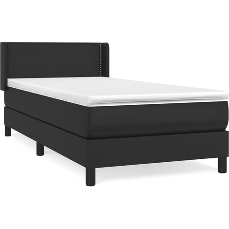 Maison Exclusive - Cama box spring con colchón cuero sintético ne (1/5)