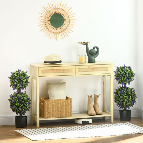 Plantes artificielles lavande lot de 2, hauteur 70 cm, en plastique avec pot lesté (1/5)