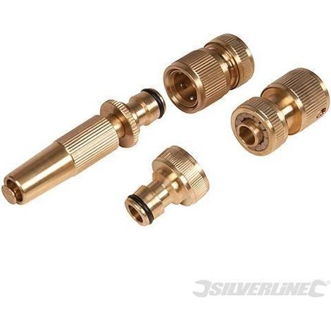 Set di attrezzature in ottone per rubinetti 4 p.zi Silverline