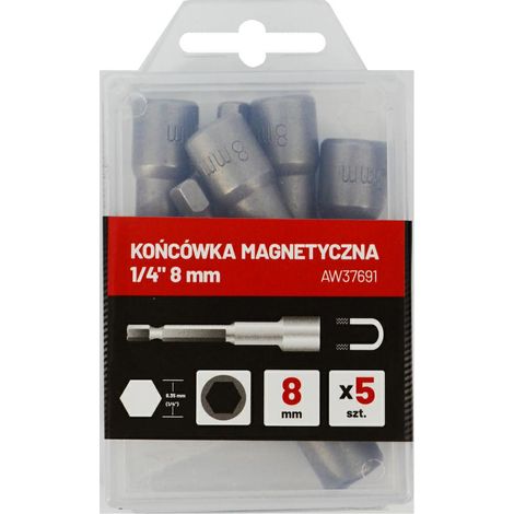 Awtools końcówka magnetyczna 1/4" 8mm