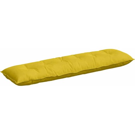 Back Pillow Yellow 180 x 50 cm Corduroy Fabric vidaXL