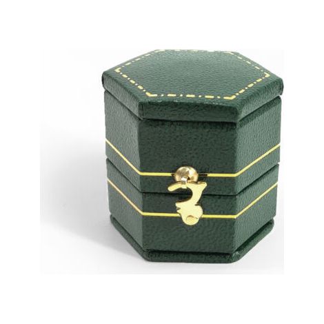 Boîte à bagues vintage bijoux présentoir organisateur boîte sortie en cuir PU(vert) (1/5)
