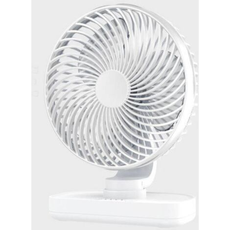 Leiser USB-Tischventilator mit 4000-mAh-Akku – 4 Geschwindigkeitsstufen, kabellos, 90° neigbar – Kompakter und tragbarer Ventilator für Büro, Zuhause und Picknicks – Sehr leise