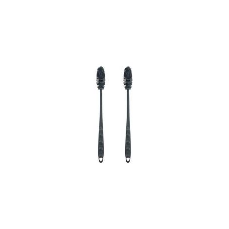 Lot de 2 Brosses à Bouteille de 27,5 cm en Silicone - Long Manche pour Nettoyage de Bouteilles, Lunettes et Vaisselle de Cuisine (Gris) (1/5)