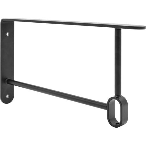 Cime equerre penderie basik acier noir mat pour tube 30 x 15 mm 250 mm 266474910 266474910 266474910 266474910 266474910 (1/5)