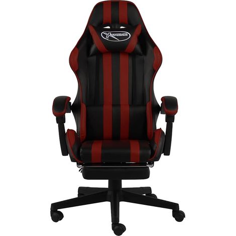 Maison Exclusive - Gaming-Stuhl mit Fußstütze Schwarz und Weinrot (1/5)