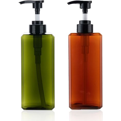 Set of 2 x 650ml pump bottles, refillable plastic lotion dispenser, empty pump bottle for soap, lotion and shampoo - AquaForge (1/5)