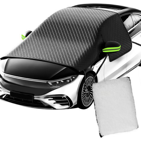 Protege Pare Brise Givre Universelle, Repliable Protection Pare Brise Hiver, Résistant Aux Rayures Pare Soleil Voiture pour Plupart des Véhicules Anti Givre, Glace, Pluie, UV (258148114cm)