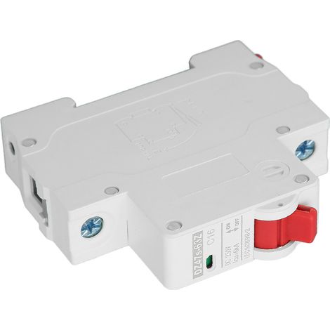 Disjoncteur miniature DC DZ47s-63Z C16 1P, 16A, 250V continu, pour systèmes solaires photovoltaïques, montage sur rail DIN, pouvoir de coupure 6000A, basse tension. (1/5)