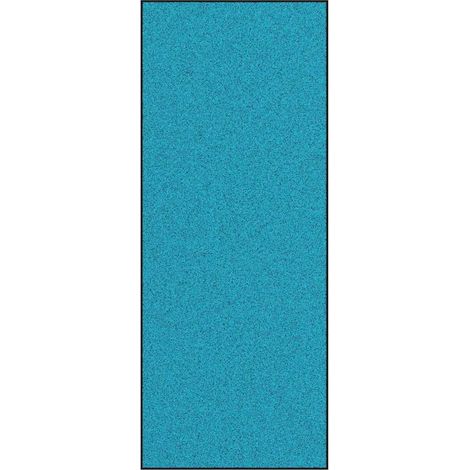 Zerbino d'ingresso moderno rettangolare per interni/esterni 120 x 300 cm resistente antiscivolo in poliammide ciano 020057952