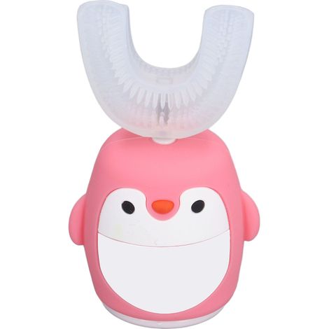 Brosse à dents électrique enfant en forme de U - Nettoyage buccal 360° avec design amusant