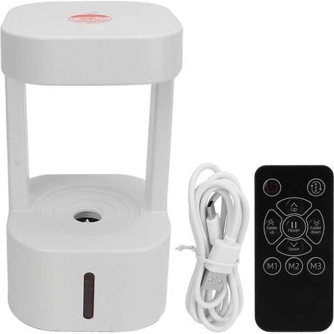 Humidificateurs à brume domestique à brancher silencieux, 580 ml, gouttelettes d'eau anti-gravité, humidificateur d'air pour chambre à coucher, bureau, lumière à sept couleurs (1/5)