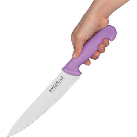 Couteau de cuisine violet 21,8cm - HYGIPLAS (1/4)