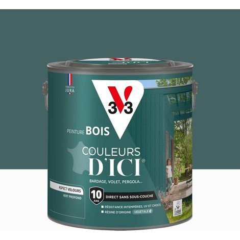 Pintura para madera exterior V33, colores de aquí, verde terciopelo intenso, 2 l V33