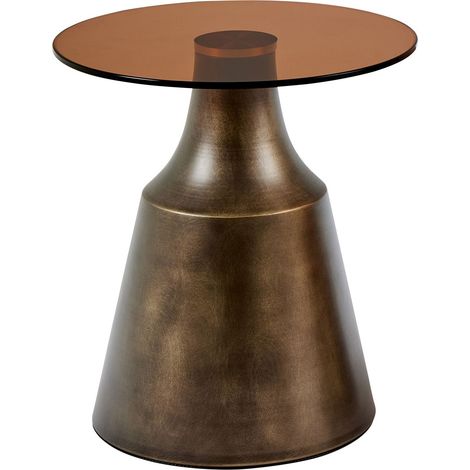 Mesa auxiliar Norsica 1056 , 47x0x0cm, Diámetro: 45, Vidrio templado, Redonda (1/4)