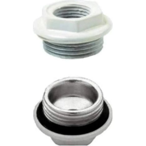 Réduction 1" 1/2 filetage gauche blanc avec joint – Raccord radiateur pour chauffage central – Compatible avec pièces détachées – Global
