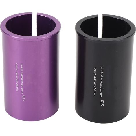 Cale de tige de selle en alliage d'aluminium pour vélo de route et VTT, diamètre 30,9 à 36 mm (1,2 à 1,4 pouce). Adaptateur de tube de selle avec manchon réducteur pour performances améliorées. (1/5)