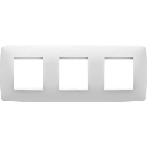 PLAQUE ONE 2+2+2P H BLANC SATIN GEWISS GW16126VW
