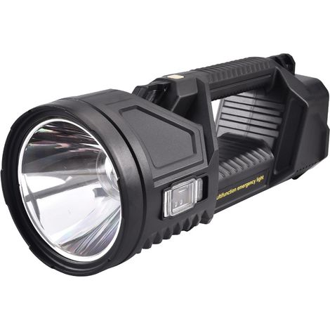 [NUNCA UTILIZADO]Linterna LED recargable con foco lumínico y cabezal giratorio de 350°, 9 modos de luz superbrillantes para exteriores, linterna solar impermeable para emergencias, tamaño XL (1/5)