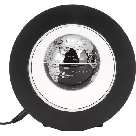 Globe Lévitant Magnétique avec LED Intégrée, Carte du Monde Flottante, Décor de Bureau et Maison, Prise UE 100-240V (1/5)