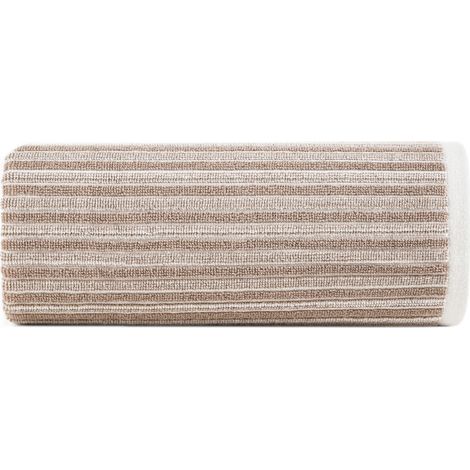 Toalla Sevilla 1, 50x90 cm, color crema beige, tejido de rizo con hilos reciclados, 480 g/m², Colección Terra.