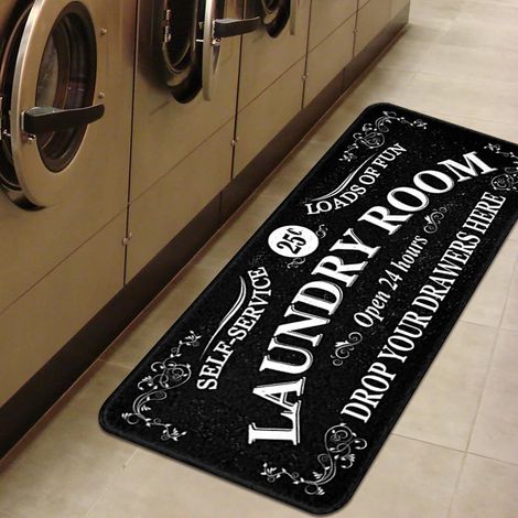Tapis Anti-dérapant - Velours Cristal - 40 x 120 cm - Pour Salle De Lavage Cuisine Salle De Bain Couloir Chambre - 1 Pièce (1/5)