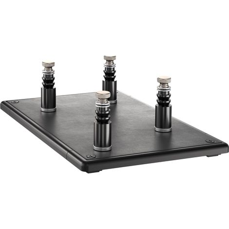 goobay Setde 4 supporti magnetici de piastrade metallo, diametro de 15 x 47 mm, per piastrede fino a 4 mm, saldatura, incl. piano di lavoro antiscivolo (210 x 135 mm), regolabile, per piccoli PCB
