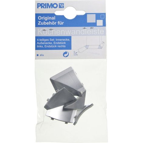 Primo Zubehörset für Wandanschlußleiste alu Clips & Ecken (1/2)