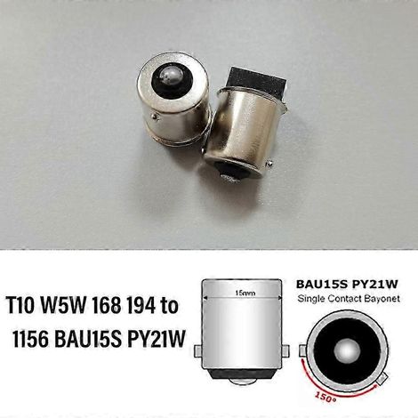 adaptateurs de culot pour ampoules LED T10 W5W 168 194 vers 1156 BA15S P21W 1156 BAU15S PY21W 1157 BAY15D P215WT10 to 1156 BAU15S A (1/4)