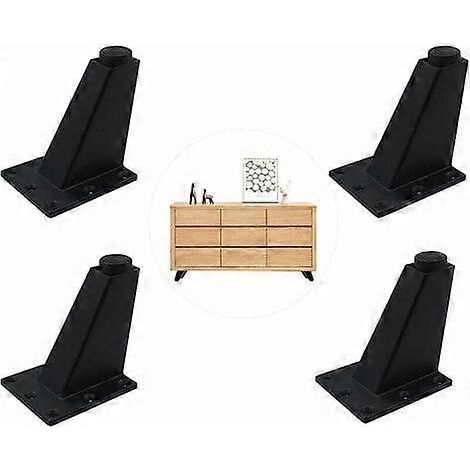 Ensemble de 4 pieds de meubles réglables : pieds de table de cuisine, de plan de travail, de table de bar, de meuble TV (1/5)
