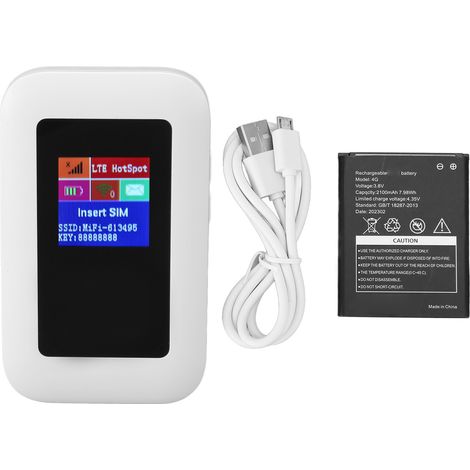 Routeur MIFI 4G LTE avec écran couleur, jusqu'à 10 appareils, 150Mbps, point d'accès WiFi mobile sans fil pour zone asiatique (1/5)