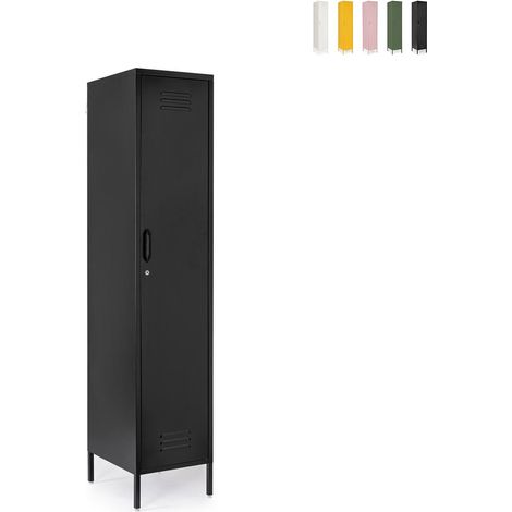 Armario de acero con 4 estantes regulables 46x38x185 Cambridge YES - Negro (1/5)