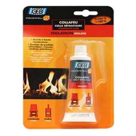 TUBE DE COLLE REFRACTAIRE 1100° 50 ML pour INSTALLATION -... (1/2)