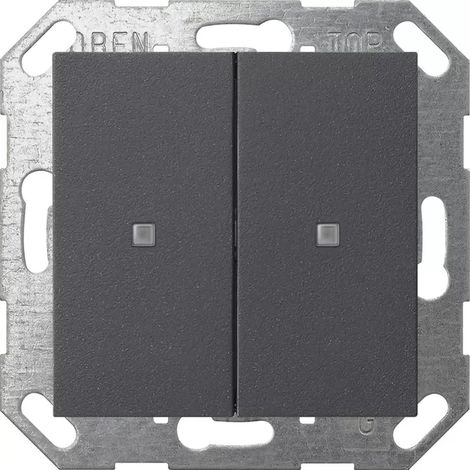 Gira Taster Wippe 2f OneKNX System 55 Anthrazit [517328], 5173 28 (1/2)