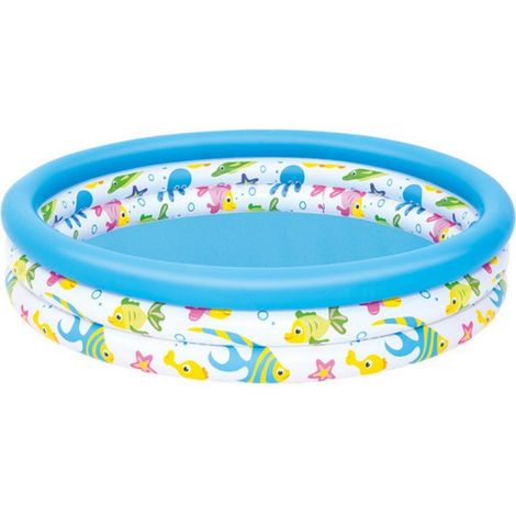 Piscine Gonflable pour Enfants, Piscine Pataugeoire Portable Rond avec Pompe - Jeux d'Eau Intérieur et Extérieur pour Filles et Garçons (1/5)