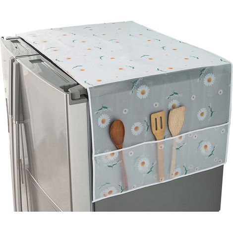 Housse Anti-Poussière Pour Machine À Laver - En Coton Et Lin - Style Nordique Minimaliste - Pour Réfrigérateur Micro-Ondes Armoire - 1 Pièce (1/5)