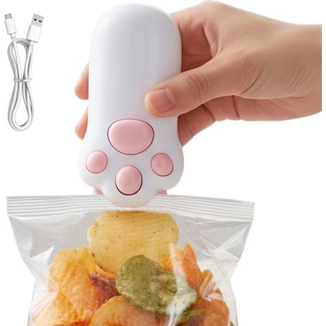 Machine à sceller portable  Machine à sceller les aliments avec bande magnétique - Équipement portable - Convient pour sceller les aliments à la maison, en voyage, dans les restaurants, les appartemen