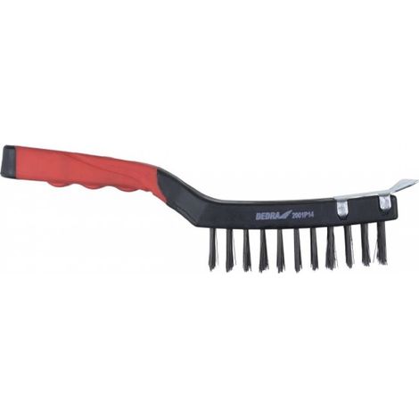 Spazzola metallica dedra 2001p14 manico ergonomico raschietto