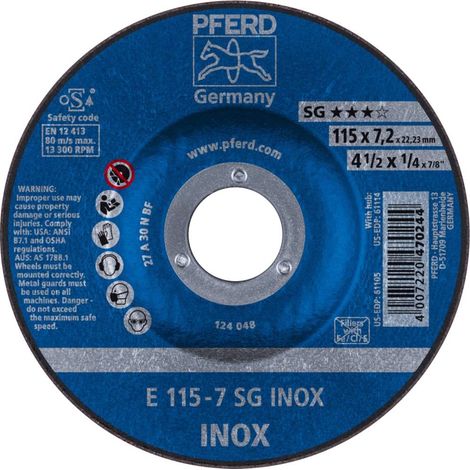 PFERD - Disco abrasivo per sgrossatura SG-INOX (1/4)