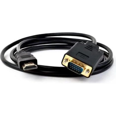 Adaptateur HDMI Vers VGA - Câble Convertisseur Unidirectionnel 1,8 M - Pour Ordinateur Moniteur Projecteur - Noir (1/4)